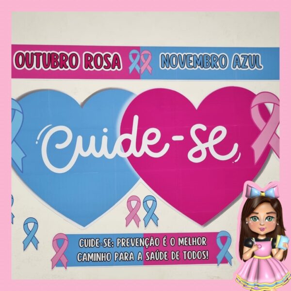 PAINEL OUTUBRO ROSA E NOVEMBRO AZUL