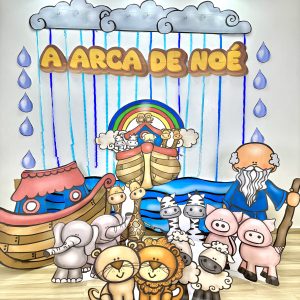 🌈🐘 Painel “A Arca de Noé” 🦓🦁