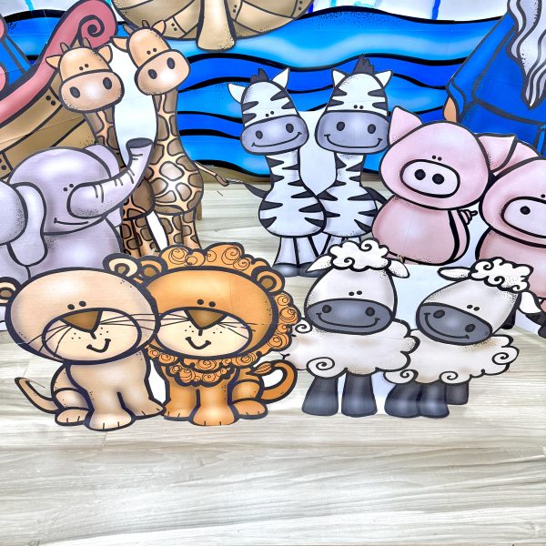 🌈🐘 Painel “A Arca de Noé” 🦓🦁 - Imagem 6