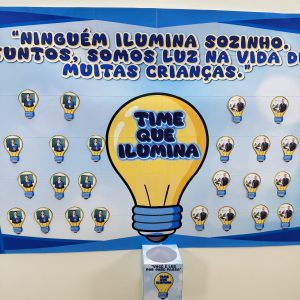 Painel de acolhida para professores e equipe!