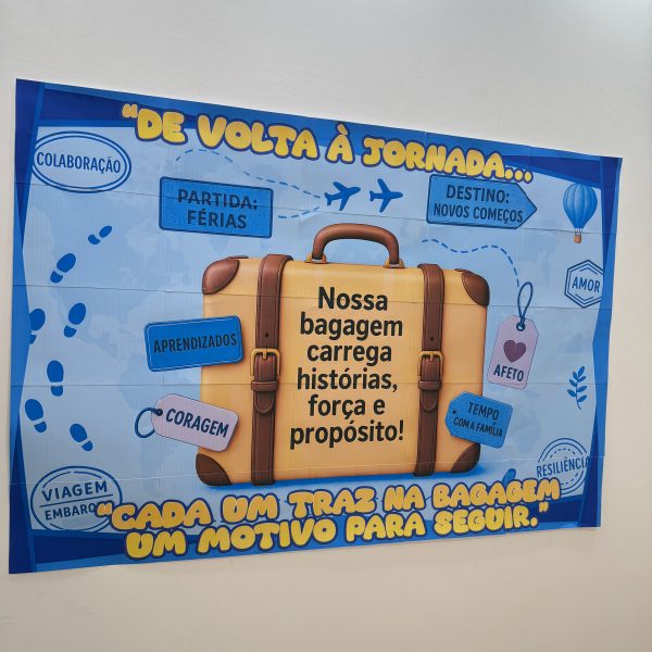 Painel 🎒✨ De volta à jornada! ✈️ - Imagem 3