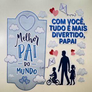 💙 PAINEL DIA DOS PAIS – NUVENS