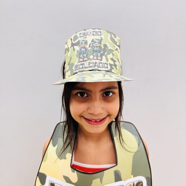 🧢 Viseira do Soldado – colorida e Para Colorir - Imagem 3