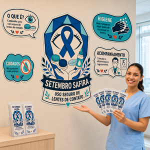 💙 KIT SETEMBRO SAFIRA — USO SEGURO DE LENTES DE CONTATO