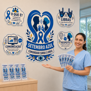 💙 KIT SETEMBRO AZUL — COMUNIDADE SURDA E LIBRAS
