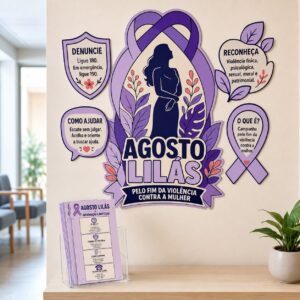 💜 AGOSTO LILÁS — Pelo fim da violência contra a mulher