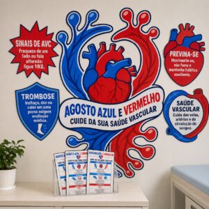 💙❤️ AGOSTO AZUL E VERMELHO — Cuide da sua saúde vascular