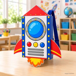 ð MOCHILA FOGUETE ESPACIAL — PDF COM 25 PÁGINAS!